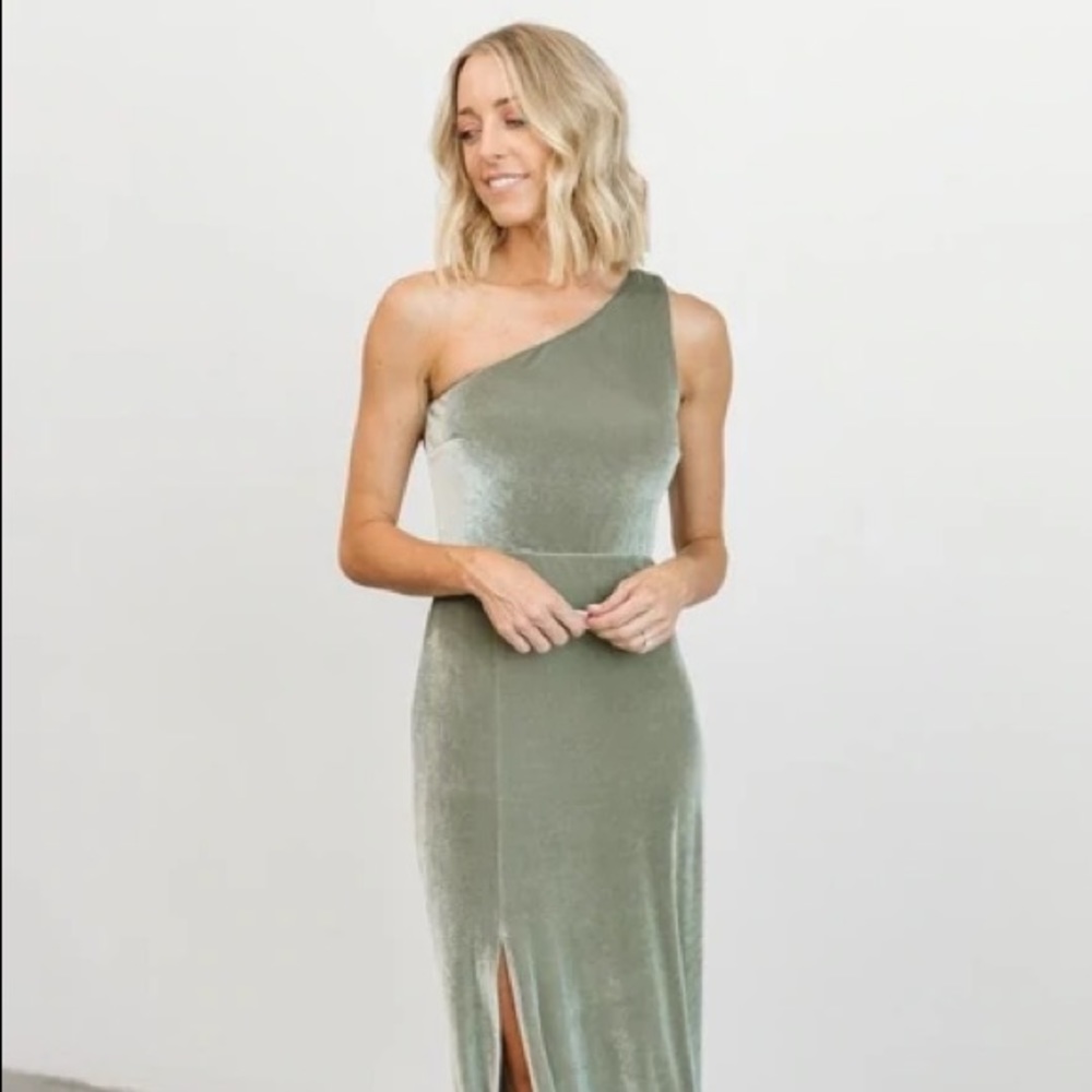 Baltic Born Tatiana Velvet One Shoulder Dress